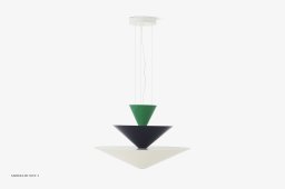 Gio LN14 & LN15 lysekrone, LN15 - �92 cm, Signal Green, Deep Blue & Ecru White | &Tradition