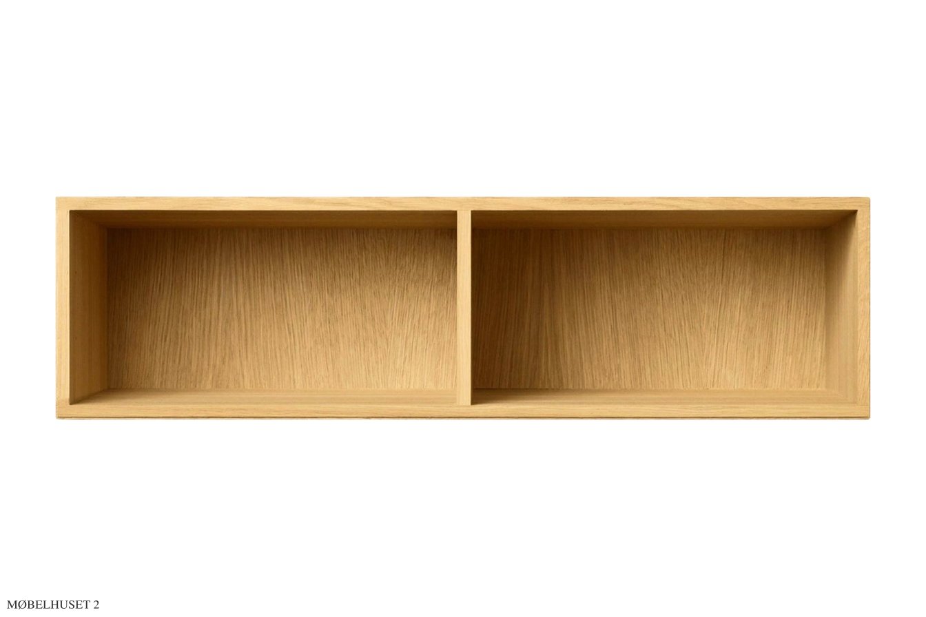 ATBO Halv hallway reol 18 x 70 med mellemside, 21 cm, Eg klar olie