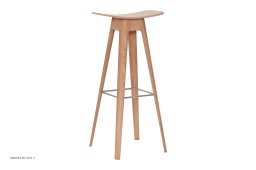 HC1 Barstol, H80 cm, Eiche wei� pigmentiert matt lackiert, Furnier | Andersen Furniture