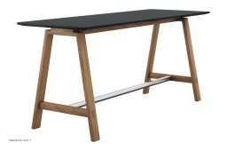 HT1 H�jbord, 216 x 75 cm (H93), Schwarzes Laminat, Eiche ger�uchert matt lackiert | Andersen Furniture