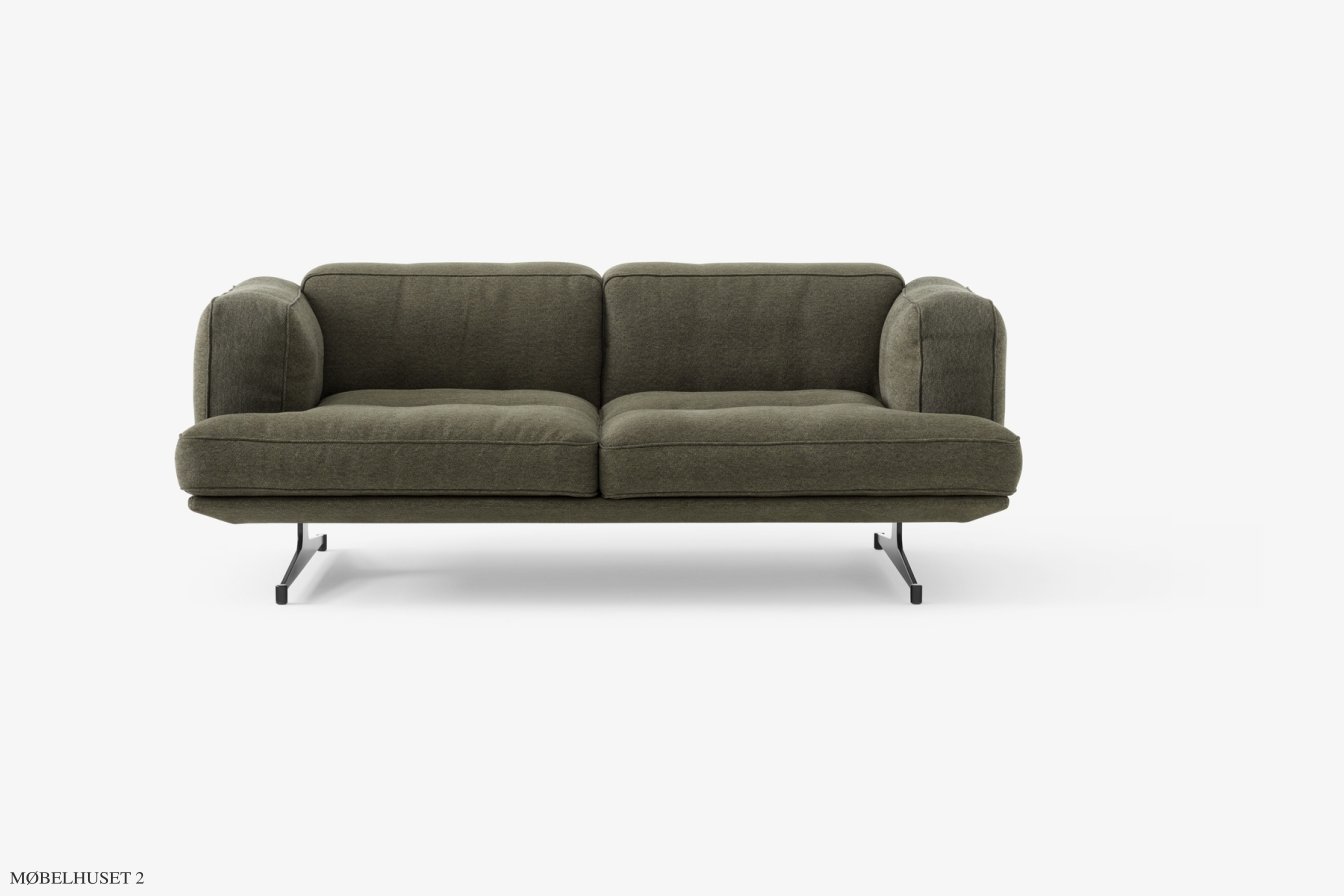 Inland AV22 Sofa, Warm Black, Clay 0014 | &Tradition