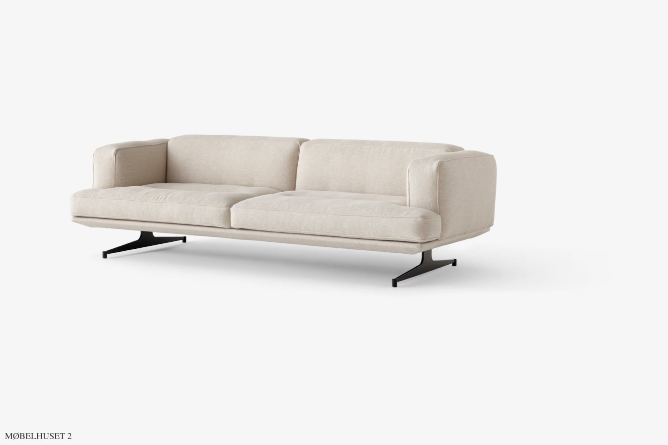 Inland AV23 Sofa, Warm Black, Clay 011 | &Tradition