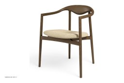 JARI Spisebordsstol, R�uchereiche ge�lt, Stoff | Cream (Kvadrat Moss) | Brdr. Kr�ger