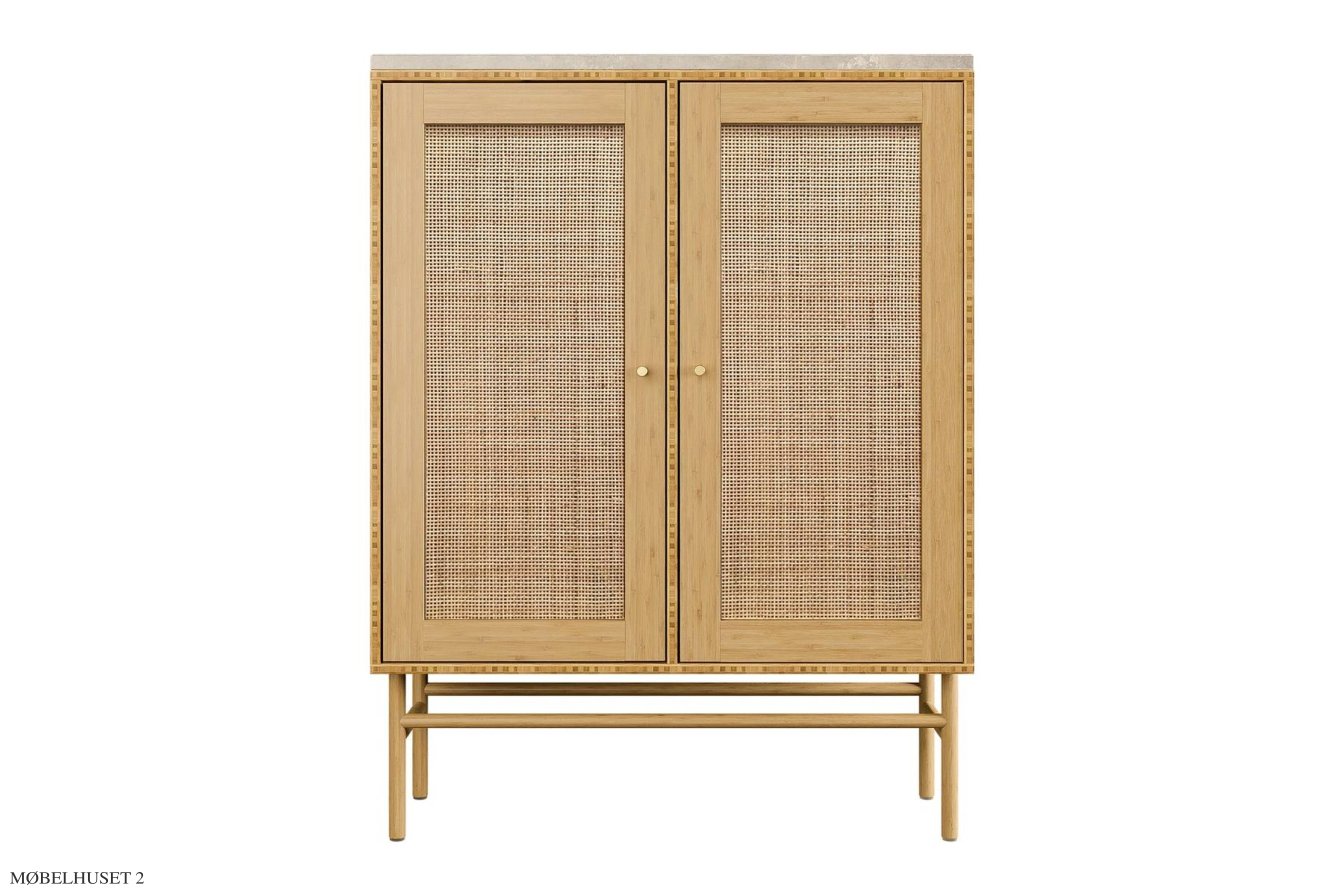 ATBO Konsol lille 90 x 70, 30 cm, Bambus mat lak