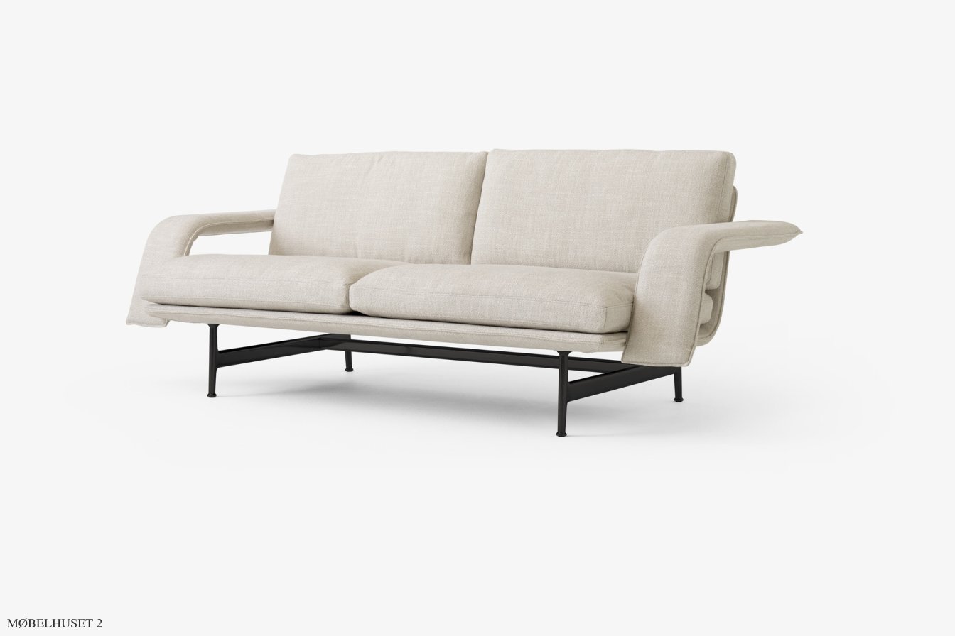 Meantime AV30 Sofa, Warm Black, Ecriture 0210 | &Tradition