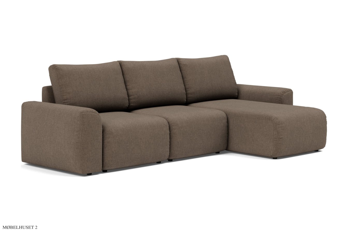 Norum Schlafsofa mit Chaiselongue, Chunky-Armlehnen, Esina Cedar Brown 411 | Innovation Living