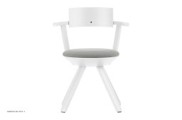 Rival Chair Drehstuhl, Wei�/3D-strik grau-wei� | Artek