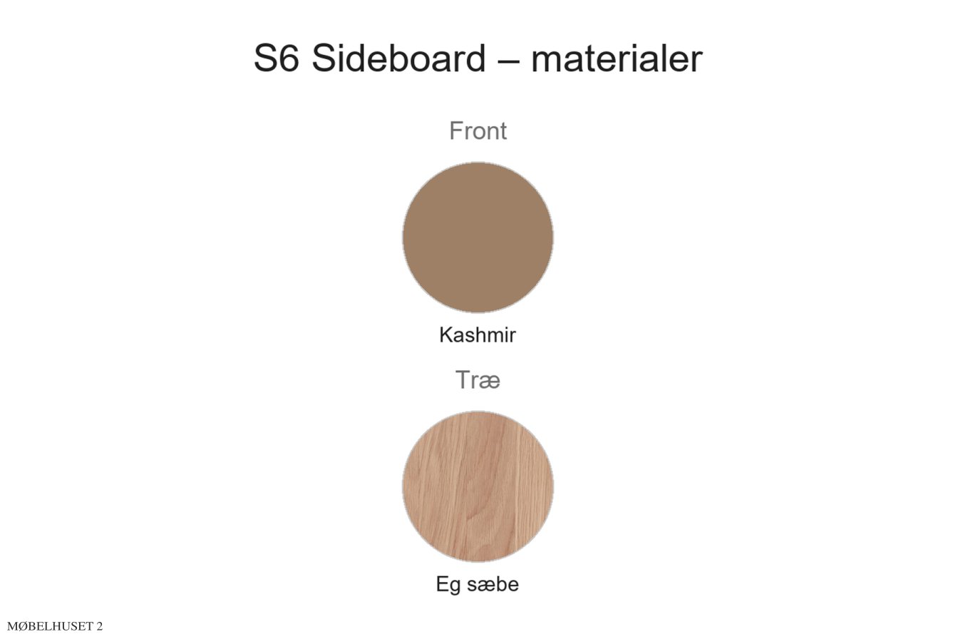S6 Sideboard, Material�bersicht | Andersen Furniture