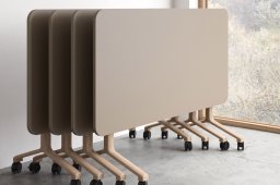 Space Flip Bord, 180 x 90 cm, Fenix Castoro Ottawa, Eiche wei� pigmentiert matt lackiert | Andersen Furniture