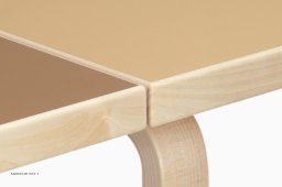 Aalto Table foldable DL81C Klapptisch, Linoleum Clay/Walnut | Artek