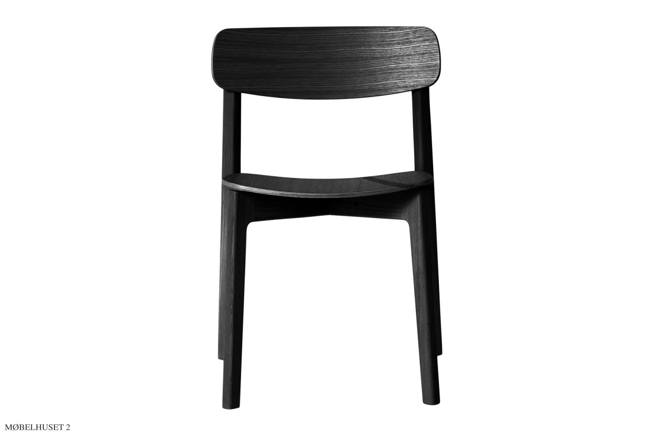 Anch Stol, Eiche schwarz matt lackiert, Furnier | Andersen Furniture