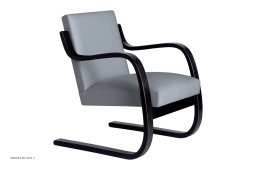 Armchair 402 Sessel, Schwarz lackiert | Stoff Tonus | Artek