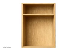 ATBO Bedside reol lodret 47 x 35 med hylde, 34,5 cm, Eg klar olie