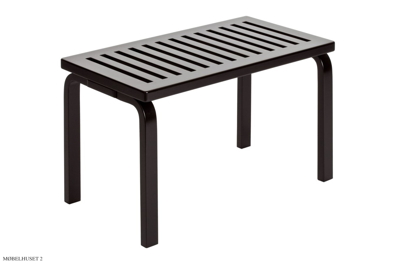Bench 153B | Lamel top, Sortlakeret birk | Artek