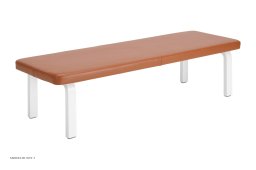 Bench 167 Bank, Wei� lackiert Birke/Leder Prestige | Artek