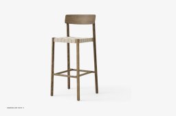 Betty TK15 & TK16 Barstuhl, TK15 - geflochtener Sitz, Eiche ger�uchert ge�lt, Naturleinen | &Tradition