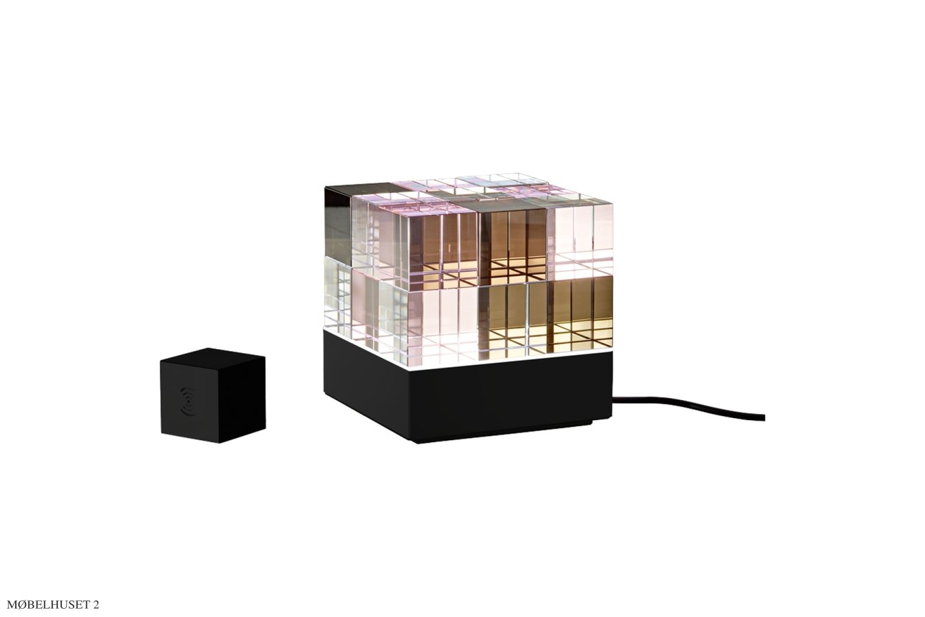 Cubelight move bordlampe, MSCL 4 med rosette, Black Edition | Tecnolumen