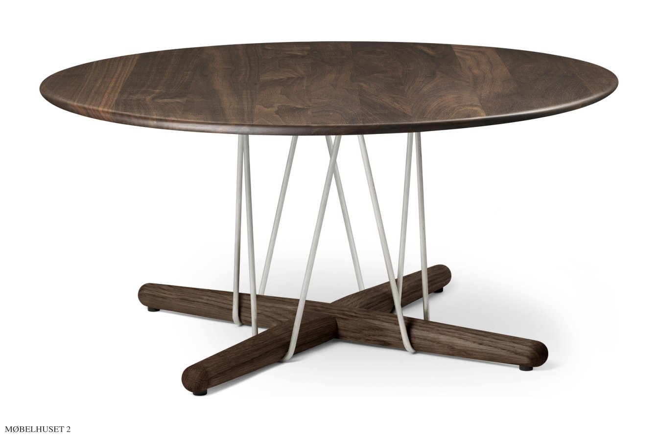 E021 Embrace sofabord, �80 cm, valn�d, rustfrit st�l | Carl Hansen & S�n