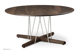 E021 Embrace sofabord, �80 cm, valn�d, rustfrit st�l | Carl Hansen & S�n