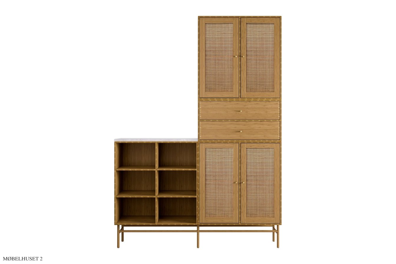 ATBO Garderobe 195 x 140, Bambus klar olie