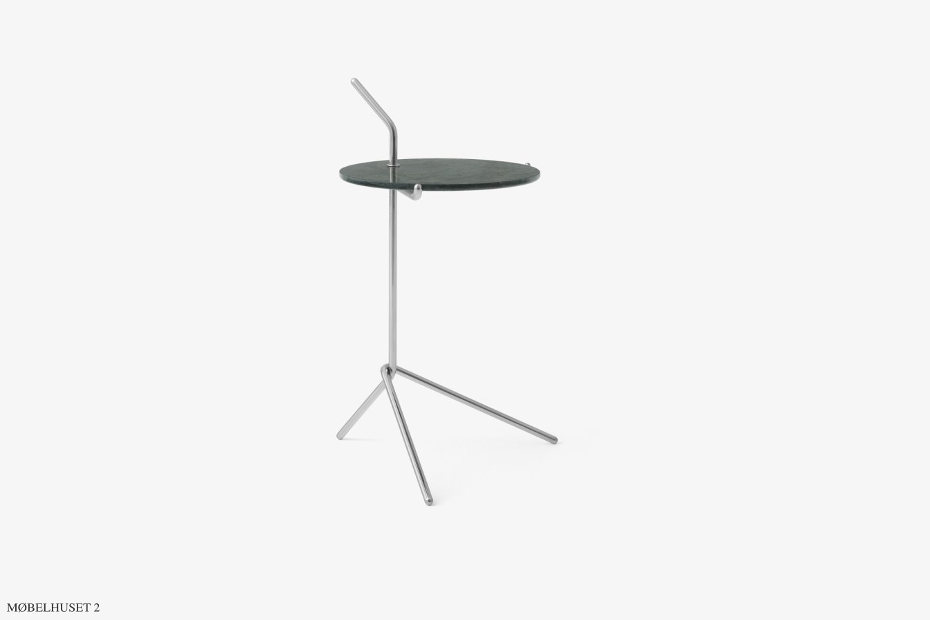 Halten SH9 Beistelltisch, Verde Guatemala mit Polished stainless steel | &Tradition