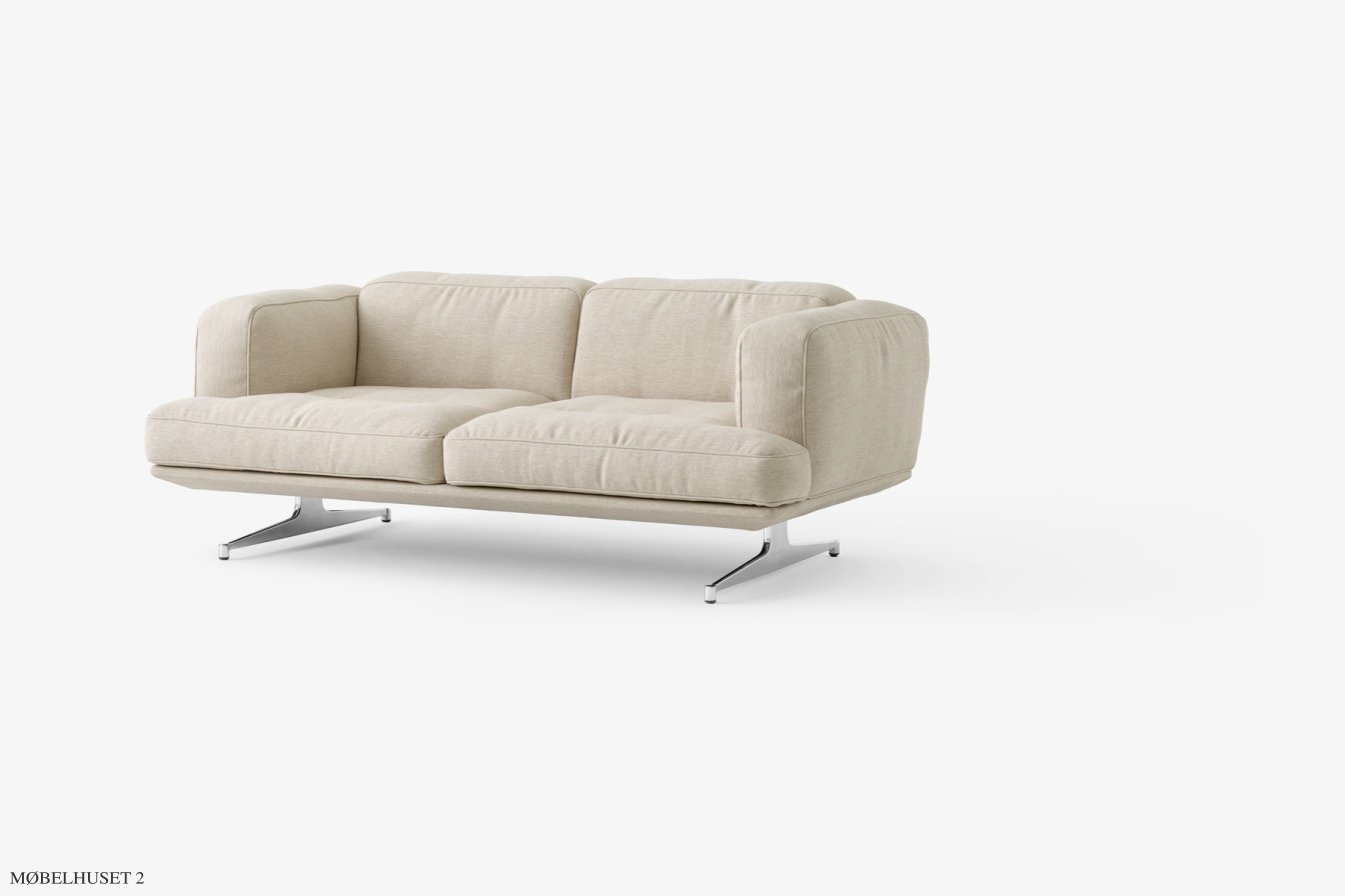Inland AV22 Sofa, Poliertes Aluminium, Clay 011 | &Tradition
