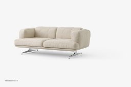 Inland AV22 Sofa, Poliertes Aluminium, Clay 011 | &Tradition