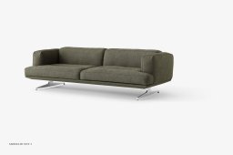 Inland AV23 Sofa, Poliertes Aluminium, Clay 014 | &Tradition