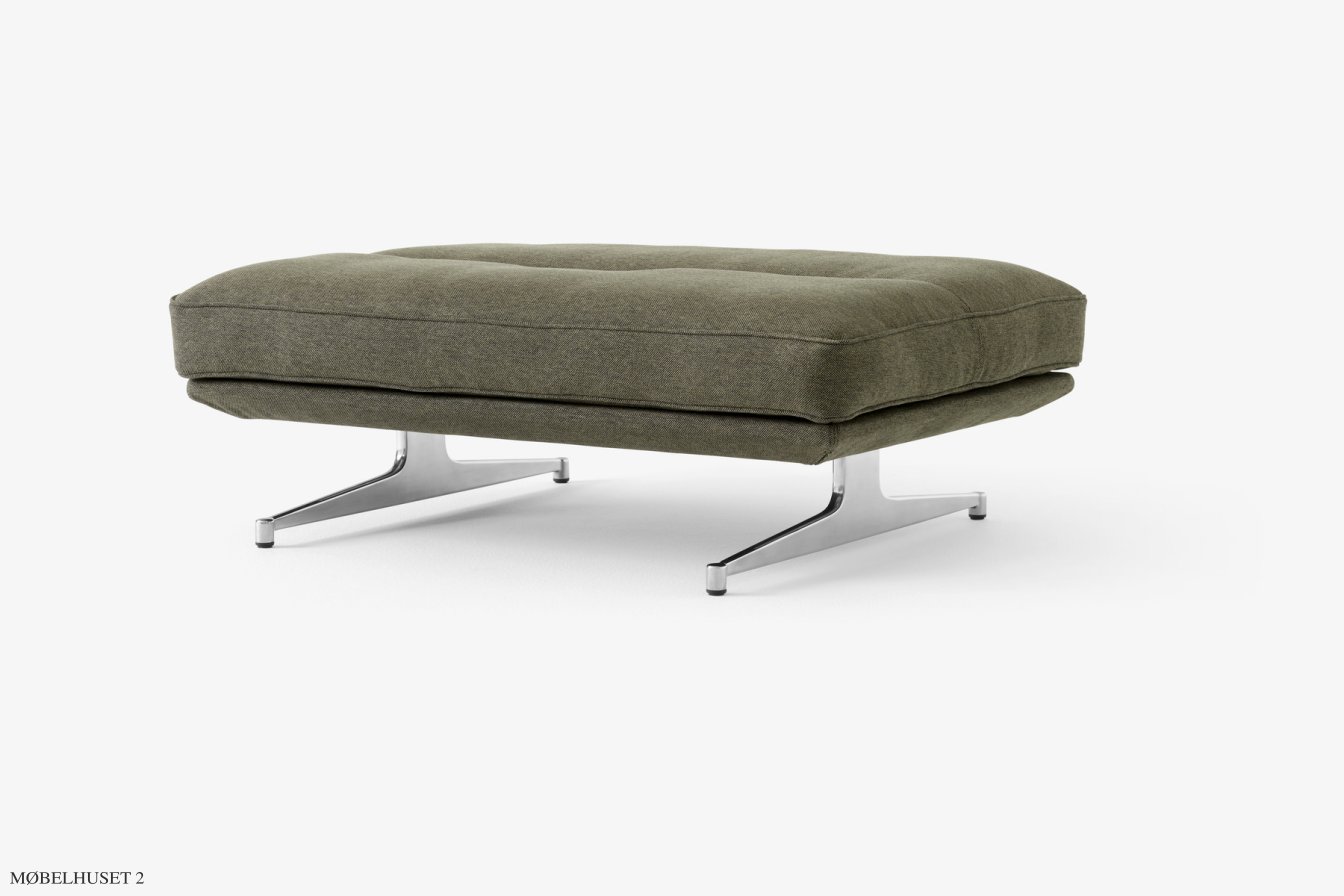 Inland AV32 Bank, Poliertes Aluminium, Clay 014 | &Tradition