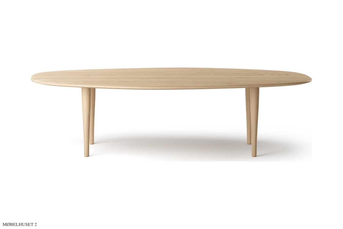 Jari Low Tables, Ellipse 130x58, Eiche ge�lt | Brdr. Kr�ger