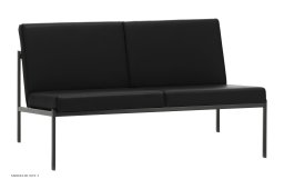 Kiki Sofa Sofa, 2 Sitzer/Prestige Leder schwarz | Artek