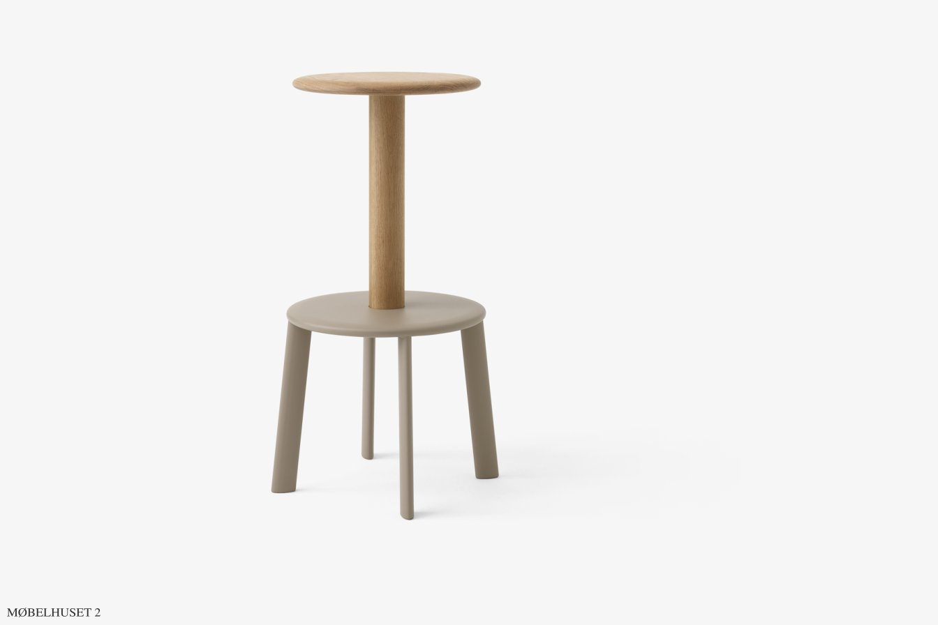 Massif AV39 & AV40 Hocker, AV40 - Barhocker, Oak & Grey Beige | &Tradition