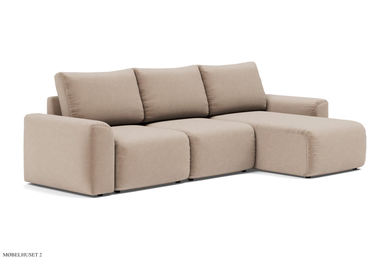 Norum Schlafsofa mit Chaiselongue, Chunky-Armlehnen, Esina Mocha 417 | Innovation Living