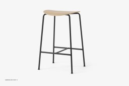 Pavilion AV36, AV37 & AV38 Hocker, AV37 - Thekenhocker (H68), Eiche lackiert | &Tradition