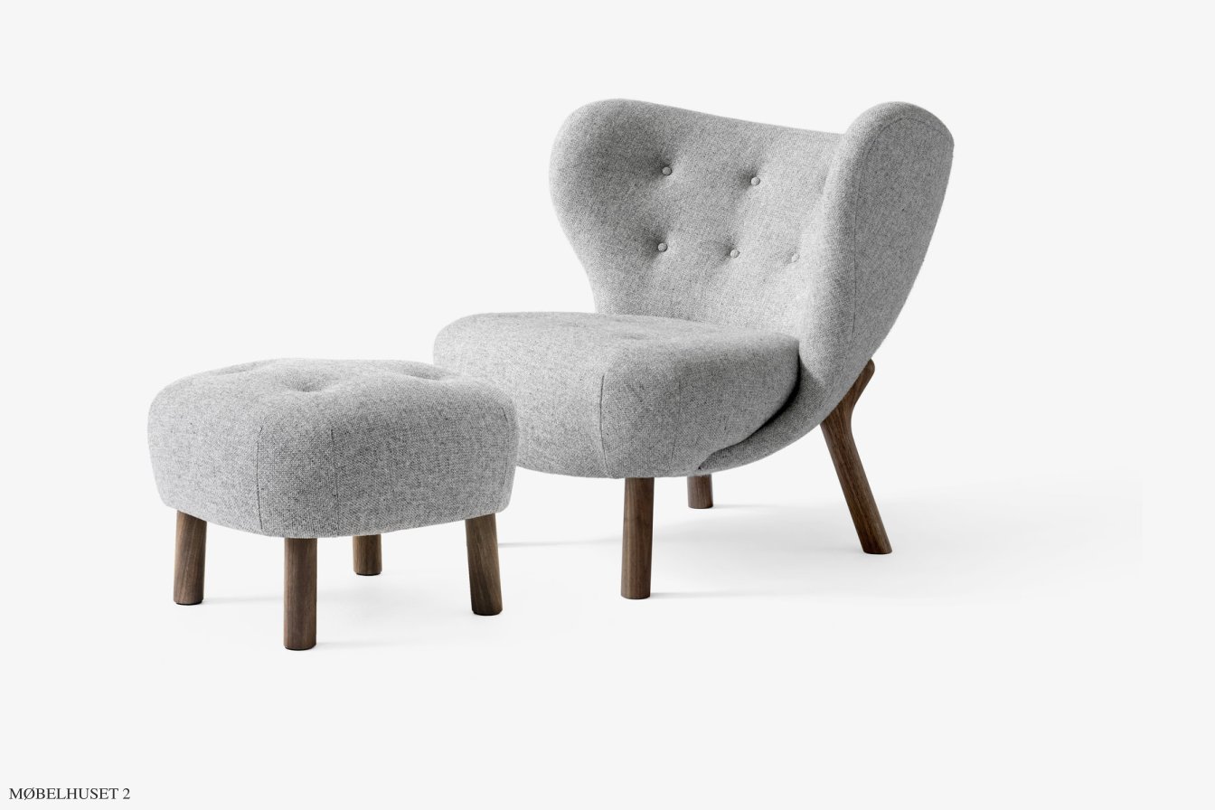 Pouf ATD1 Bank f�r Little Petra, Walnuss, Hallingdal 130 | &Tradition