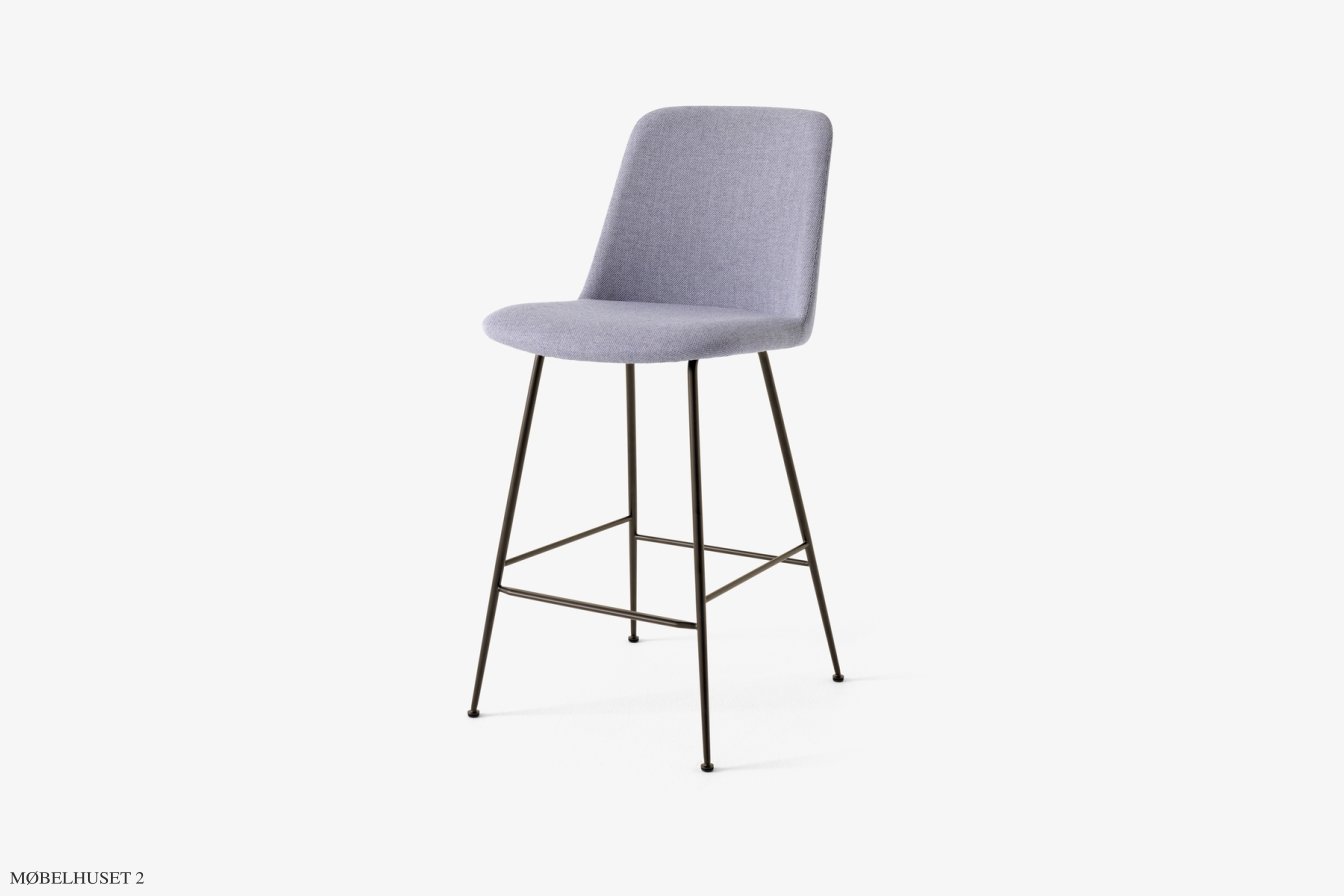 Rely HW93 Thekenhocker gepolstert, Bronziert, Re-Wool 0658 | &Tradition