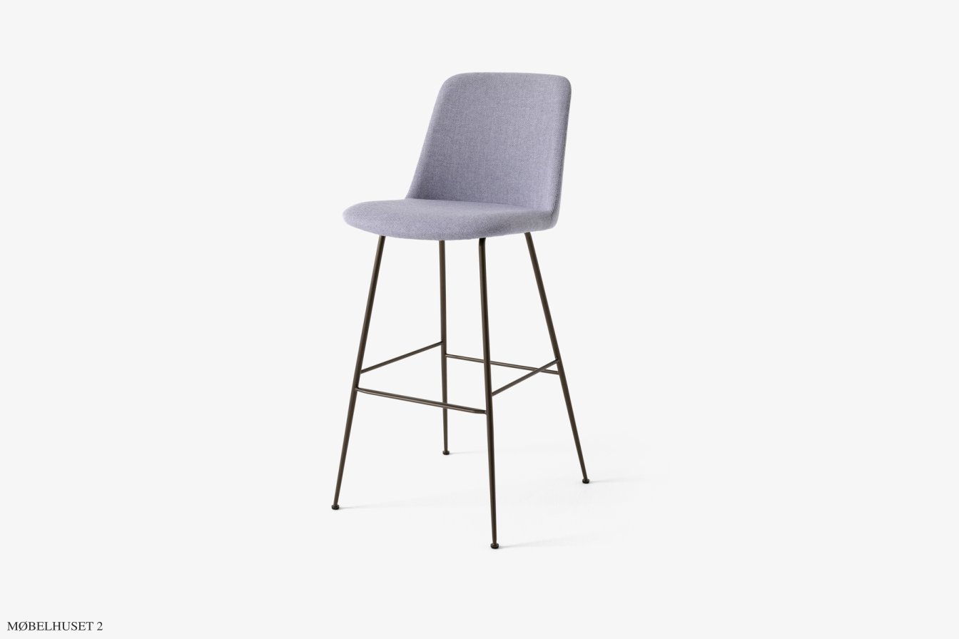 Rely HW98 Thekenhocker gepolstert, Bronziert, Re-Wool 0658 | &Tradition