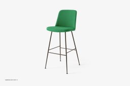 Rely HW99 Thekenhocker gepolstert mit Sitzkissen, Bronziert, Vidar 0932 | &Tradition