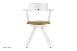 Rival Chair Drehstuhl, Wei�/Leder caramel | Artek