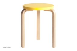 Stool 60 | Farve, Birk/gul lakeret | Artek