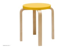 Stool E60 | Farve, Birk/gul lakeret | Artek