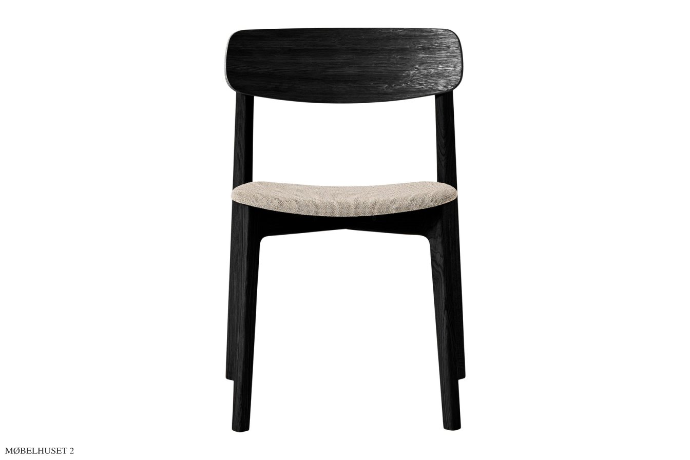 Anch Stol, Eiche schwarz matt lackiert, Gabriel Grain 61253 | Andersen Furniture