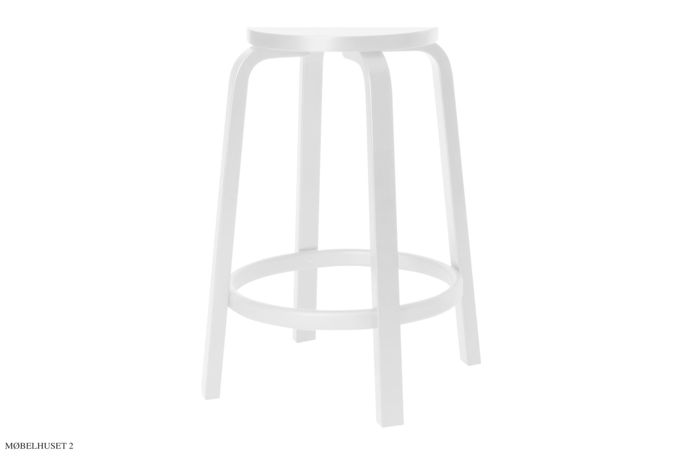 Bar Stool 64 | Farbe, Wei� lackiert, �52 x H65 cm | Artek