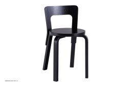 Chair 65 Esszimmerstuhl, Schwarz lackiert | Artek