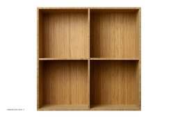 ATBO Reol 70 x 70, Lodret mellemside, 30 cm, Bambus klar olie