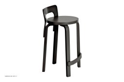 High Chair K65 barstol, Sortlakeret | Artek