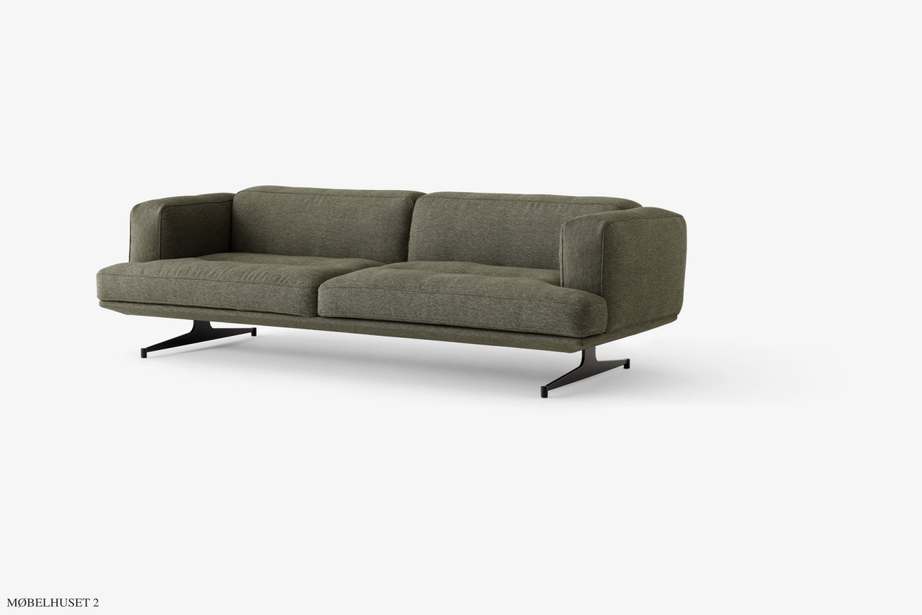 Inland AV23 Sofa, Warm Black, Clay 014 | &Tradition