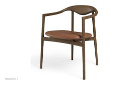 JARI Spisebordsstol, R�uchereiche ge�lt, Leder | Brandy | Brdr. Kr�ger