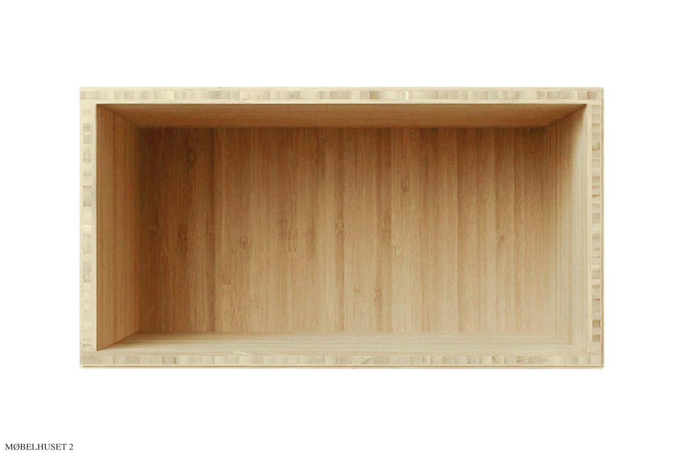 ATBO Kvart hallway reol 18 x 35, 21 cm, Bambus mat lak
