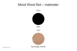 Mood Wood Stol, Material�bersicht | Andersen Furniture